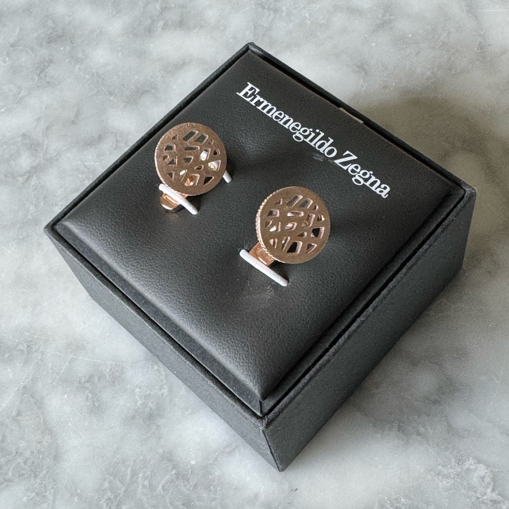 Ermenegildo Zegna Sterling Silver Cuff Links